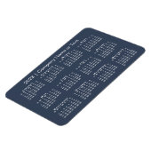 ネイビーブルーとホワイト2023カレンダーとカスタム文字 マグネット (左側)