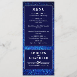 ネイビーブルーとホワエレガントイシンプルトのモダン結婚 プログラム