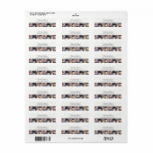 ネイビーブルーとマウーブのフローラヴィンテージ ラベル (フルシート)