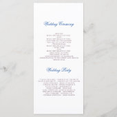 ネイビーブルーとマウーブフローラ結婚式 プログラム (裏面)