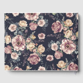 ネイビーブルーとメイヴフローラヴィンテージウェディング ゲストブック (裏面)