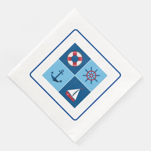 ネイビーブルーとレッドのマリンテイスト (コーナー)