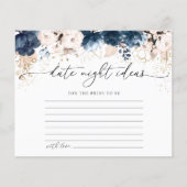 ネイビーブルーと埃っぽいバラデイトナイトアイディアカード (正面)