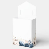 ネイビーブルーと埃っぽいバラ結婚式の引き出物ボックス フェイバーボックス (オープン)