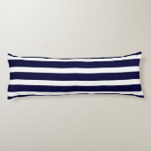 ネイビーブルーと白ストライプの色 ボディピロー (裏面)