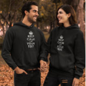 ネイビーブルーと白保のCalmとYour Text Tシャツ