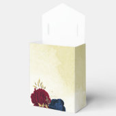 ネイビーブルーと赤い花の緑結婚色 フェイバーボックス (オープン)