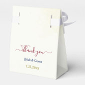 ネイビーブルーと赤い花の緑結婚色 フェイバーボックス (裏面サイド)