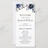 ネイビーブルーと赤面ピンクエレガントフローラ結婚ズ (正面)