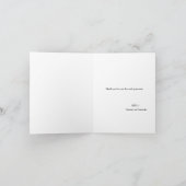 ネイビーブルーと赤面ピンクスクリプトありがとうコラージュ サンキューカード (内部)