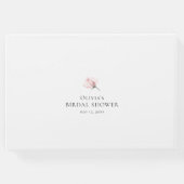 ネイビーブルーと赤面ピンクフローラブライダルシャワー ゲストブック (裏面)