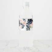 ネイビーブルーと赤面ピンク結婚ズ ペットボトルラベル (裏面)