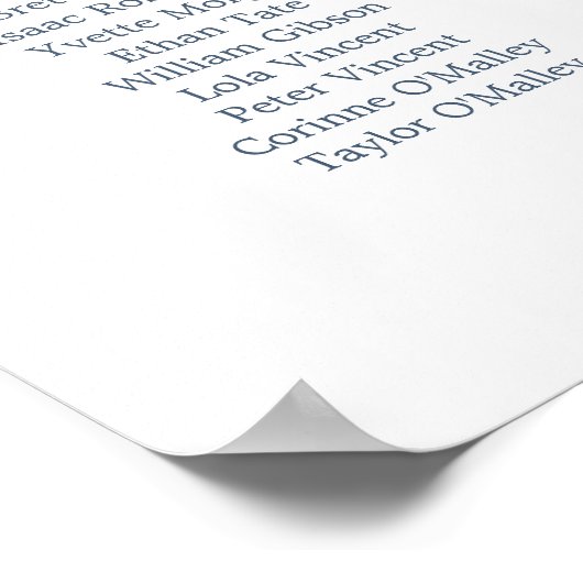 ネイビーブルーと赤面ピンク結婚フローラ ポスター (角)