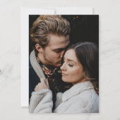 ネイビーブルーと金ゴールドアゲート写真結婚式招待状 招待状 (裏面)