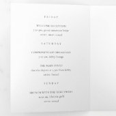 ネイビーブルーと金ゴールドアゲート結婚式 プログラム (内部最初)