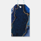 ネイビーブルーと金ゴールドアゲ結婚トの感謝 ギフトタグ (裏面)