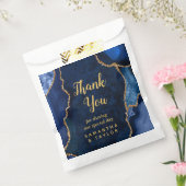 ネイビーブルーと金ゴールドアゲ結婚トの感謝 フェイバーバッグ (封をした状態)