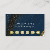 ネイビーブルーと金ゴールドゲートロイヤリティカード ロイヤリティカード (正面)