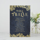 ネイビーブルーと金ゴールドスワーズ座席表の番号 (スタンド正面)