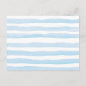 ネイビーブルーと金ゴールドテディベアブックベビー インビテーションポストカード (裏面)