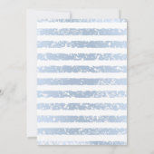 ネイビーブルーと金ゴールドフローラゾウ男の赤ちゃんシャワー 招待状 (裏面)