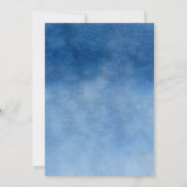 ネイビーブルーと金ゴールドフローラバラ80誕生日 招待状 (裏面)