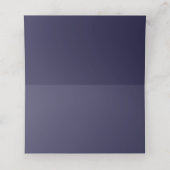 ネイビーブルーと金ゴールドフローラ水色ヴィンテージ プレイスカード (内部開封)