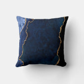 ネイビーブルーと金ゴールドマーブルゲート クッション (裏面)