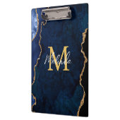 ネイビーブルーと金ゴールドマーブルゲート クリップボード (左)