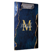 ネイビーブルーと金ゴールドマーブルゲート クリップボード (右)