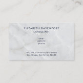 ネイビーブルーと金ゴールドマーブルモダンスタイリッシュ 名刺 (裏面)