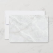 ネイビーブルーと金ゴールドモダンマーブル結婚ズ 出欠カード (裏面)