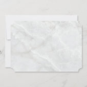 ネイビーブルーと金ゴールドモダンマーブル結婚ズ 招待状 (裏面)