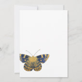 ネイビーブルーと金ゴールドヴィンテージバラキンセアニラ 招待状 (裏面)