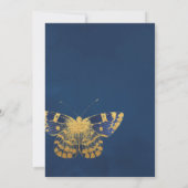 ネイビーブルーと金ゴールドヴィンテージバラキンセアニラ 招待状 (裏面)