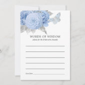 ネイビーブルーと金ゴールドヴィンテージブライダルシャワー 招待状 (正面)