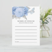 ネイビーブルーと金ゴールドヴィンテージブライダルシャワー 招待状 (スタンド正面)