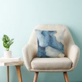 ネイビーブルーと金ゴールド大理石装飾装飾用クッション クッション (椅子)