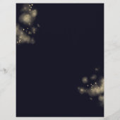 ネイビーブルーと金ゴールド結婚ズフライヤー チラシ (裏面)