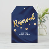 ネイビーブルーと金ゴールド結婚ズ指定席大ラベル (スタンド正面)