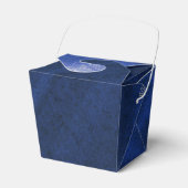 ネイビーブルーと金ゴールド グランジ フェイバーボックス (正面サイド)