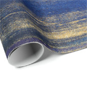 ネイビーブルーと金ゴールド ラッピングペーパー (ロールコーナー)