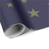 ネイビーブルーと金ゴールド ラッピングペーパー (ロールコーナー)