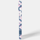 ネイビーブルーとPInkプレイドパターン Case-Mate iPhoneケース (裏面 / 左)