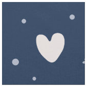 ネイビーブルーに可愛いカートゥーン象の模様 ファブリック (クローズアップ)