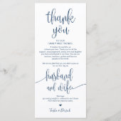 ネイビーブルーに設定サンキューカードを配置テーマ プログラム (正面)