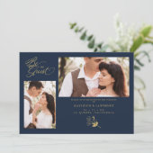 ネイビーブルーのおしゃれな枝 ウェディング 2枚の写真 (スタンド正面)