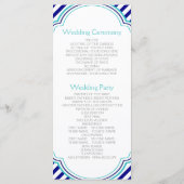 ネイビーブルーのアクア航海のウェディングプログラム プログラム (裏面)