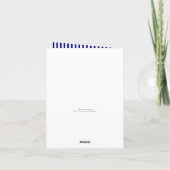 ネイビーブルーのアンカーの航海ウェディングサンクス サンキューカード (裏面)