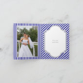 ネイビーブルーのアンカーの航海ウェディングサンクス サンキューカード (内部)